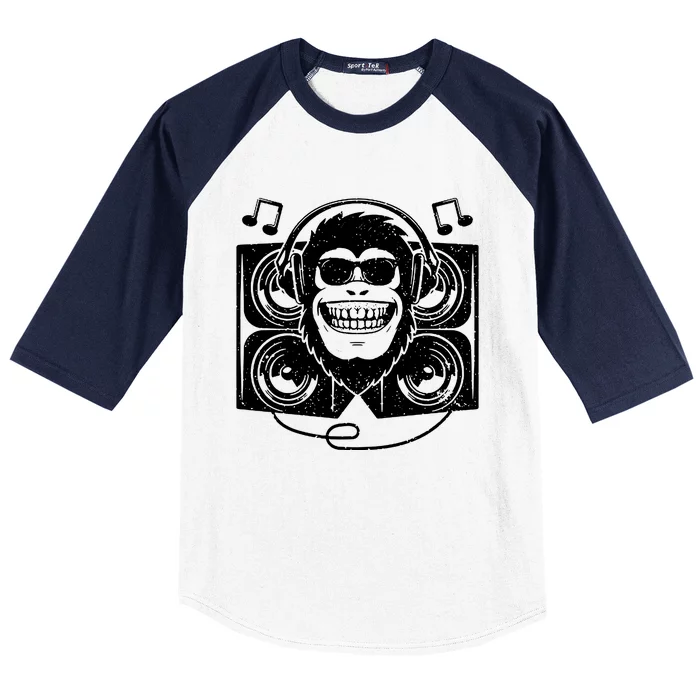 Dj Monkey Baseball Sleeve Shirt