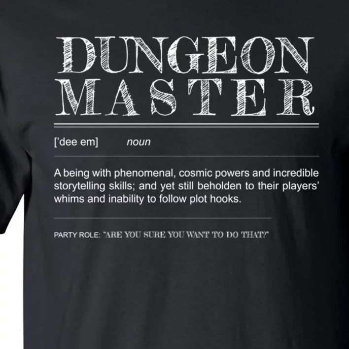 Dungeon Master Definition Tall T-Shirt