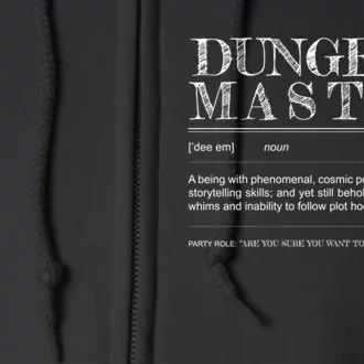 Dungeon Master Definition Full Zip Hoodie