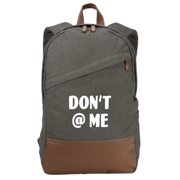 Don't @ Me Cotton Canvas Backpack