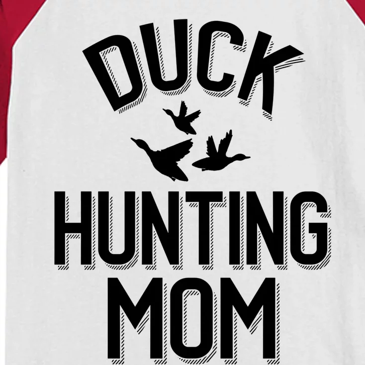 Duck Mom Duck Hunting Family Gift Kids Colorblock Raglan Jersey