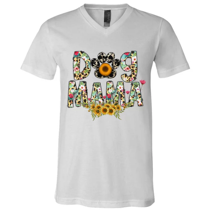 Dog Mama V-Neck T-Shirt