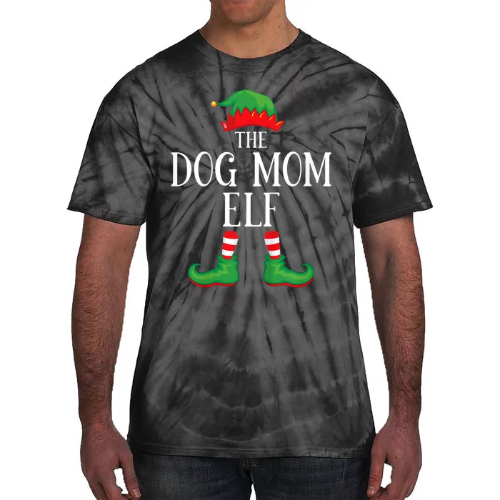 Dog Mom Elf Matching Group Xmas Funny Family Christmas Tie-Dye T-Shirt