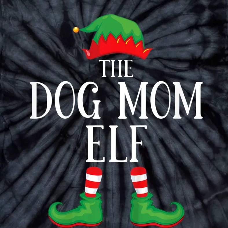 Dog Mom Elf Matching Group Xmas Funny Family Christmas Tie-Dye T-Shirt