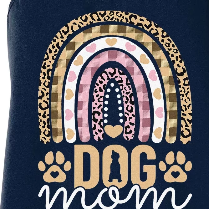 Dog Mom Funny Dog Lovers Themed Owner Mothers Day Dog Mama Women's Racerback Tank