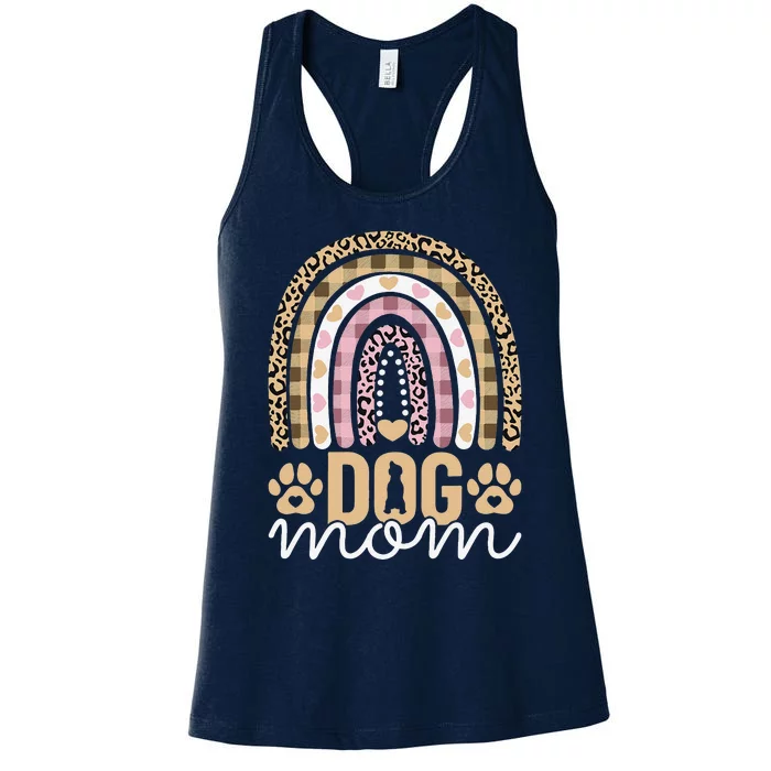 Dog Mom Funny Dog Lovers Themed Owner Mothers Day Dog Mama Women's Racerback Tank