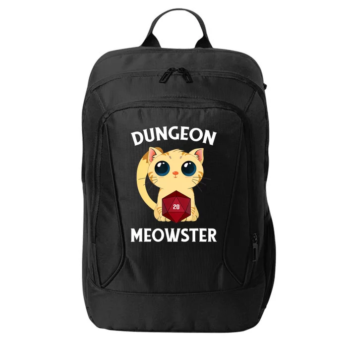 Dungeon Meowster Funny Nerdy Cat D20 RPG Fantasy Game Master City Backpack