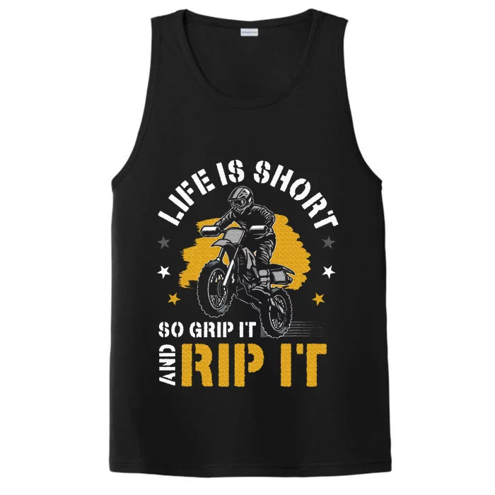 Dirtbike Motocross Forget Everything And Ride Mx Performance Tank