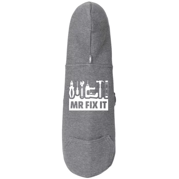 Dad Mr Fix It Funny Fathers Day For Father Of A Son Daddy Doggie 3-End Fleece Hoodie