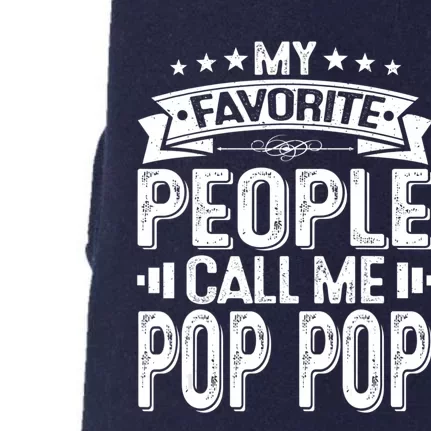 Distressed My Favorite People Call Me Pop Pop Retro Doggie 3-End Fleece Hoodie