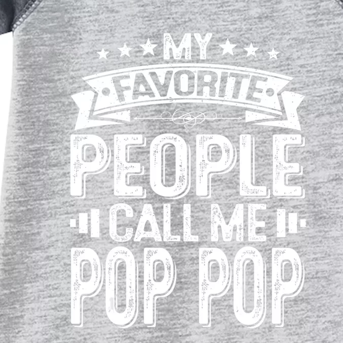 Distressed My Favorite People Call Me Pop Pop Retro Infant Baby Jersey Bodysuit