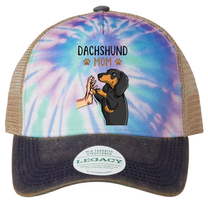 Dachshund Mom Funny Weenie Mama Dog Lover Legacy Tie Dye Trucker Hat