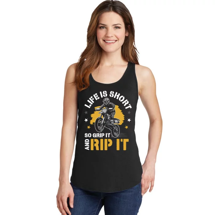 Dirtbike Motocross Forget Everything And Ride Mx Ladies Essential Tank