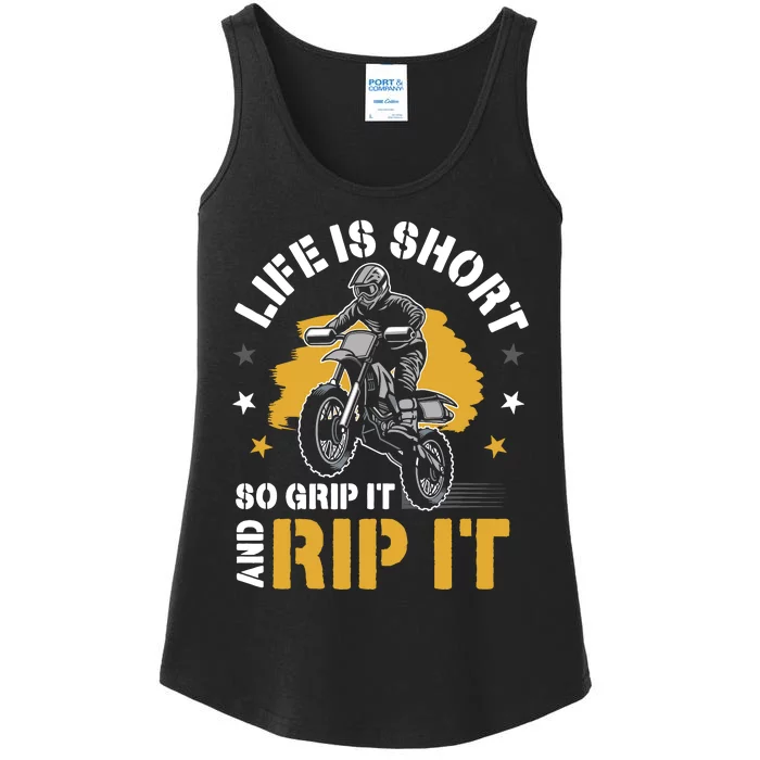 Dirtbike Motocross Forget Everything And Ride Mx Ladies Essential Tank