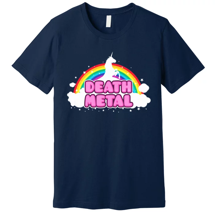 Death Metal! (Funny Unicorn Rainbow Mosh Parody Design) Premium T-Shirt