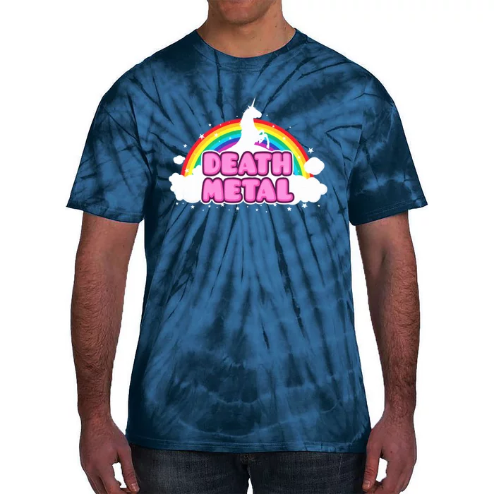 Death Metal! (Funny Unicorn Rainbow Mosh Parody Design) Tie-Dye T-Shirt