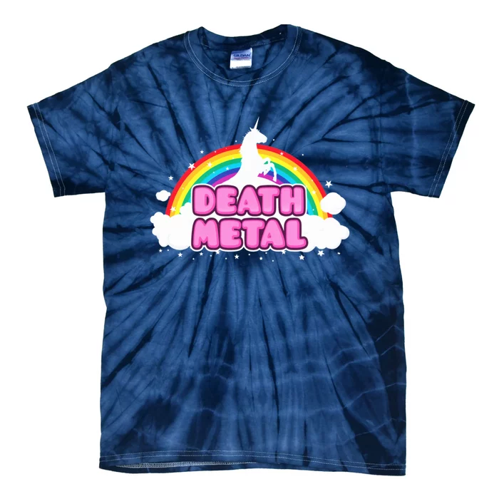 Death Metal! (Funny Unicorn Rainbow Mosh Parody Design) Tie-Dye T-Shirt