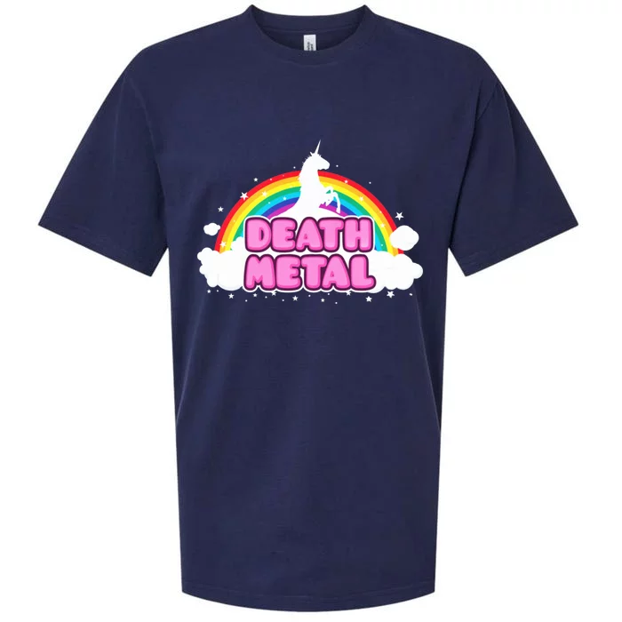 Death Metal! (Funny Unicorn Rainbow Mosh Parody Design) Sueded Cloud Jersey T-Shirt