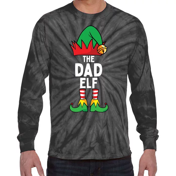 Dad Matching Family Christmas Tie-Dye Long Sleeve Shirt