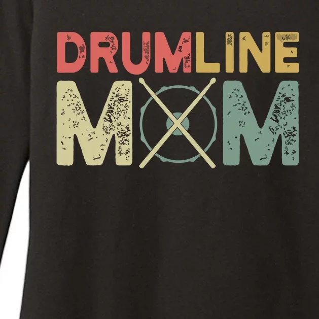 Drumline Mom Funny Retro Marching Band Mom For Mother Womens CVC Long Sleeve Shirt