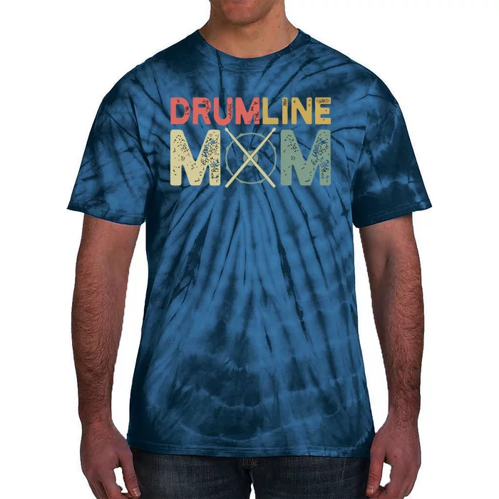 Drumline Mom Funny Retro Marching Band Mom For Mother Tie-Dye T-Shirt