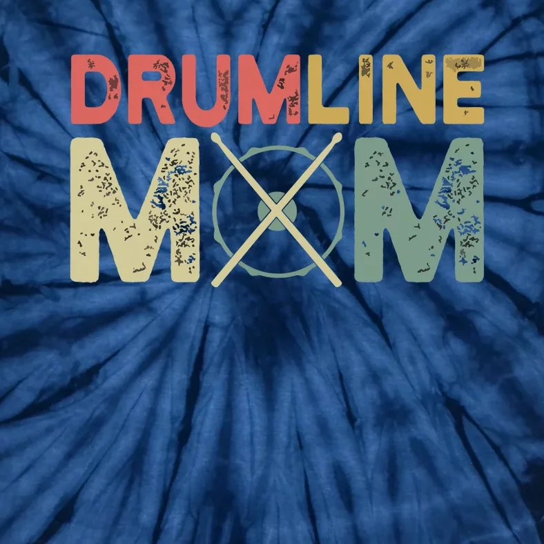 Drumline Mom Funny Retro Marching Band Mom For Mother Tie-Dye T-Shirt