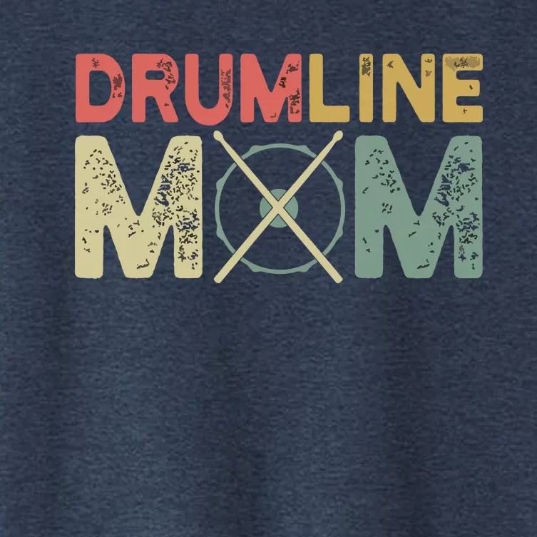 Drumline Mom Funny Retro Marching Band Mom For Mother Women's Crop Top Tee