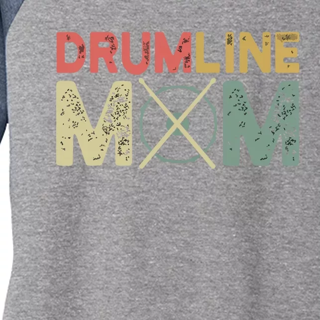 Drumline Mom Funny Retro Marching Band Mom For Mother Women's Tri-Blend 3/4-Sleeve Raglan Shirt