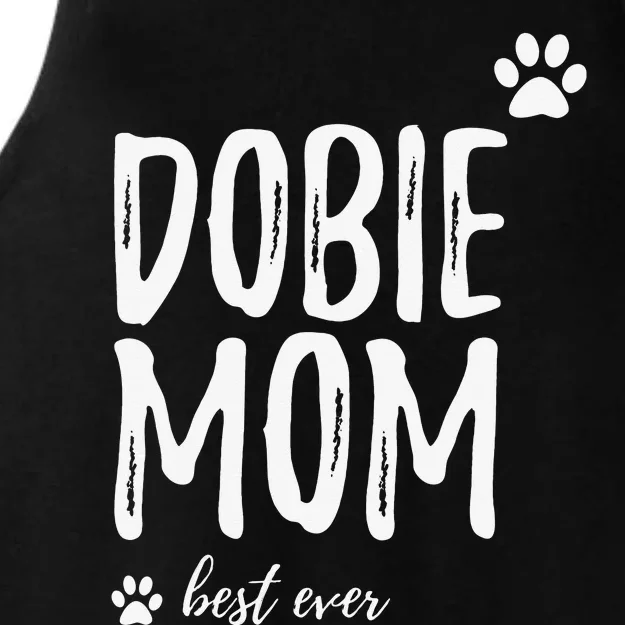 Dobie Mom Funny Gift for Doberman Dog Mom Ladies Tri-Blend Wicking Tank