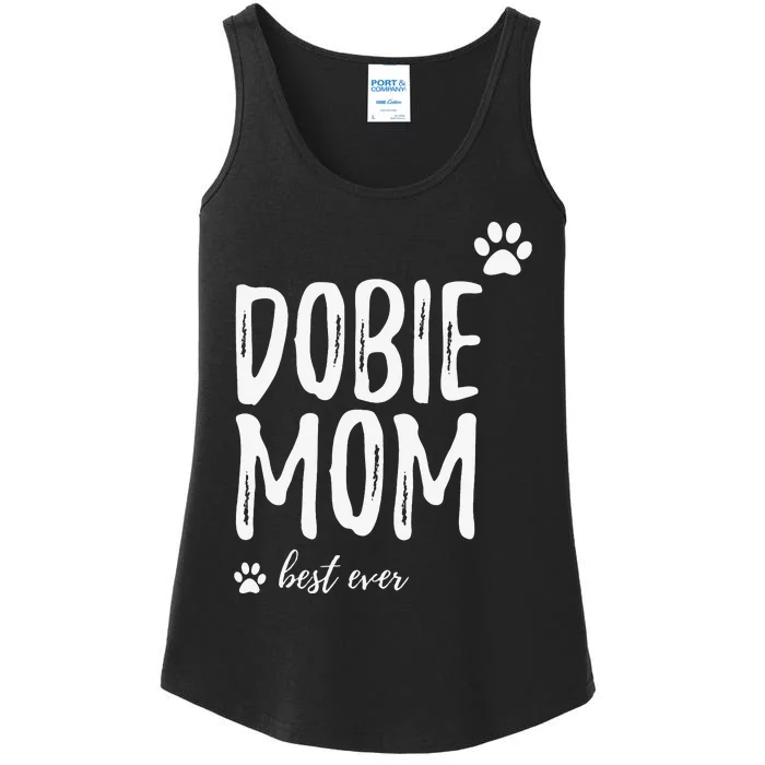 Dobie Mom Funny Gift for Doberman Dog Mom Ladies Essential Tank