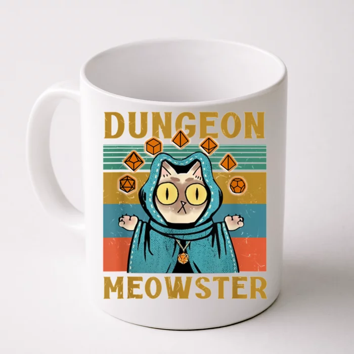 Dungeon Meowster Funny Cat Lover Front & Back Coffee Mug