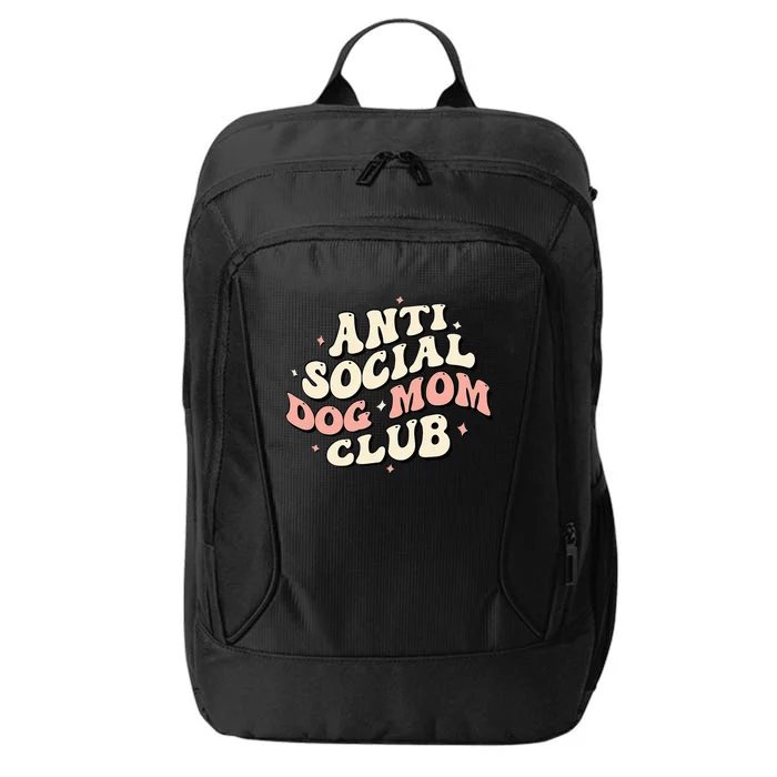 Dog Mom Funny Anti Social Dog Mom Club Anti Social Moms City Backpack