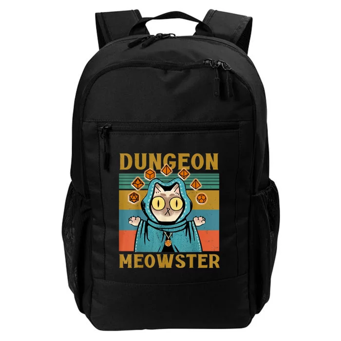 Dungeon Meowster Funny Nerdy Gamer Cat Vintage Game Daily Commute Backpack