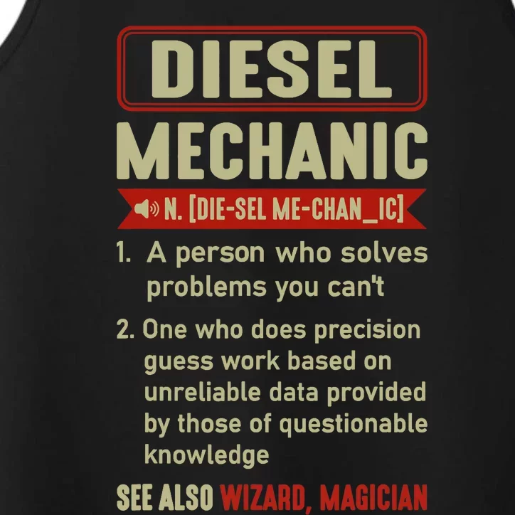 Diesel Mechanic Funny Sayings Car Diesel For Dad Auto Garage Performance Tank