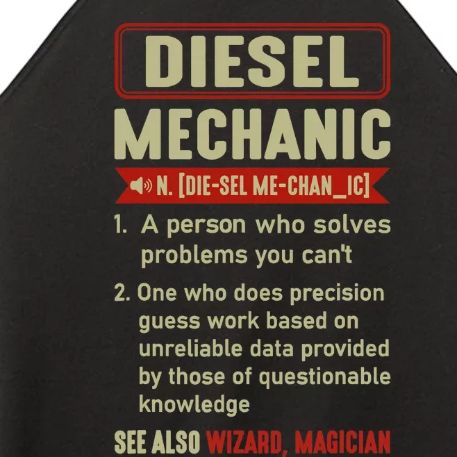 Diesel Mechanic Funny Sayings Car Diesel For Dad Auto Garage Women’s Perfect Tri Rocker Tank