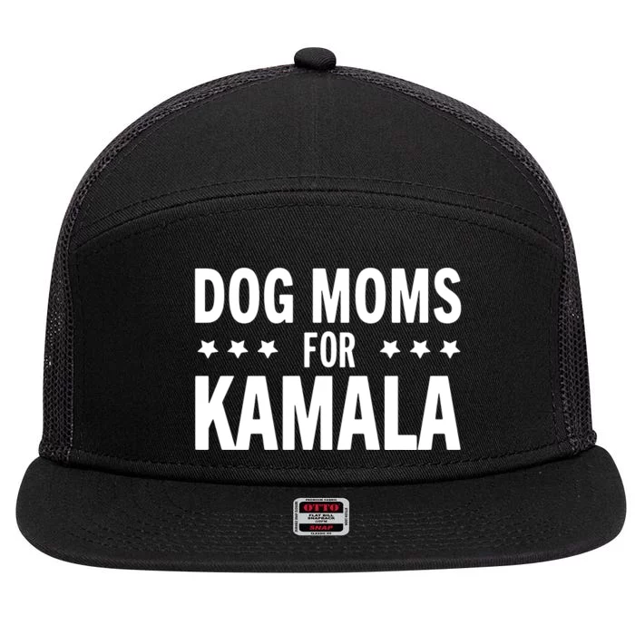 Dog Moms For Kamala Childless Dog Ladies 7 Panel Mesh Trucker Snapback Hat