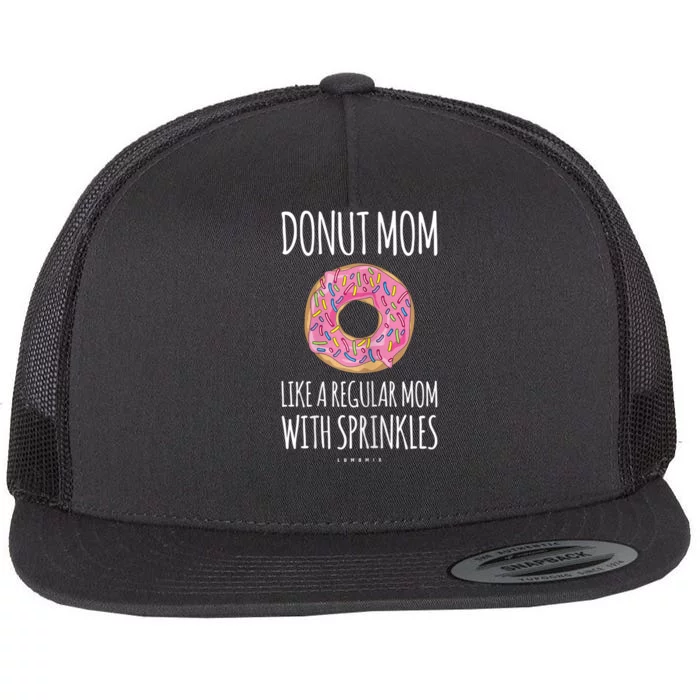 Donut Mom . Funny Mom S For Women Flat Bill Trucker Hat