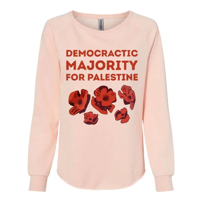 Democratic Majority For Palestine Womens California Wash Sweatshirt