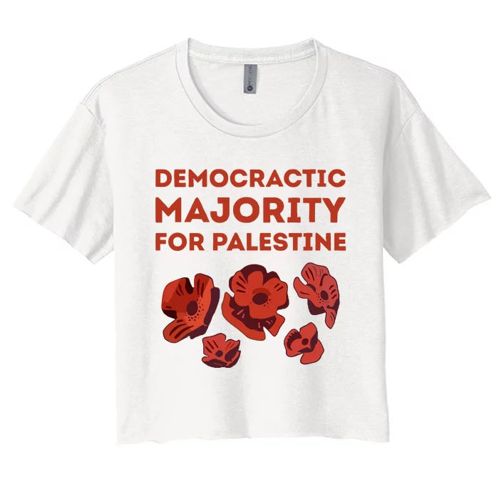 Democratic Majority For Palestine Women's Crop Top Tee