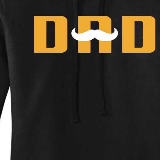 Dad Mustache Fathers Day Women's Pullover Hoodie