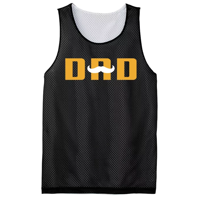 Dad Mustache Fathers Day Mesh Reversible Basketball Jersey Tank