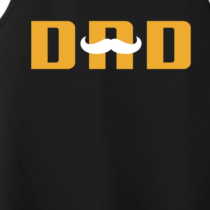 Dad Mustache Fathers Day Performance Tank