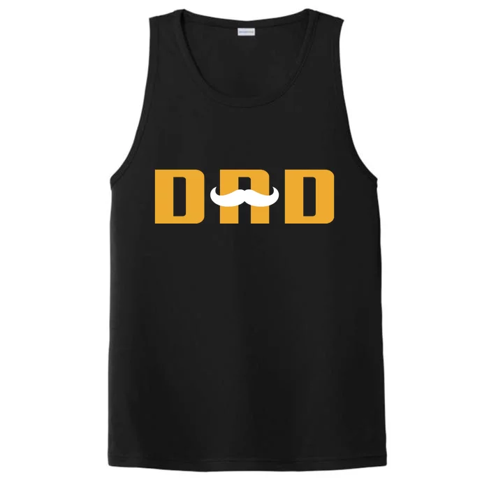 Dad Mustache Fathers Day Performance Tank