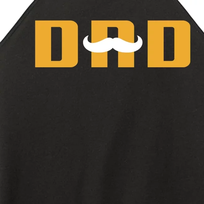 Dad Mustache Fathers Day Women’s Perfect Tri Rocker Tank