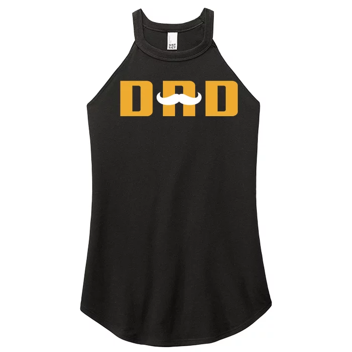 Dad Mustache Fathers Day Women’s Perfect Tri Rocker Tank