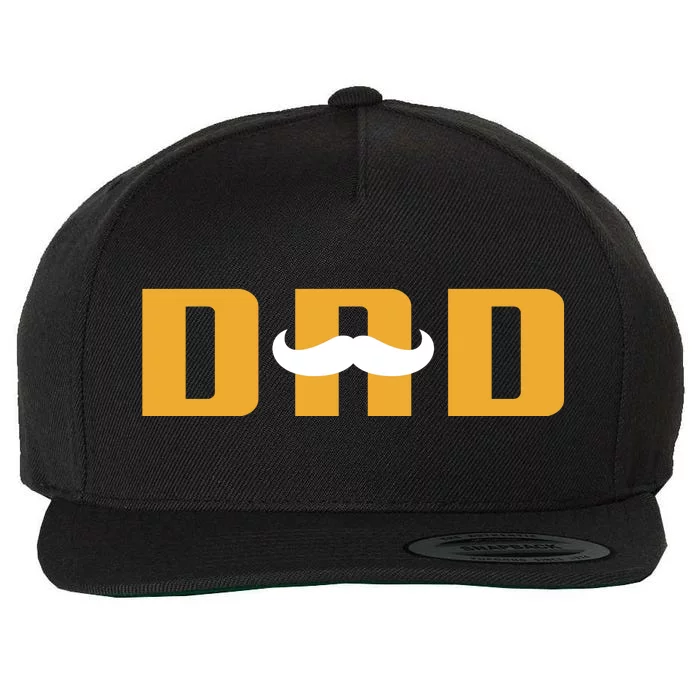 Dad Mustache Fathers Day Wool Snapback Cap