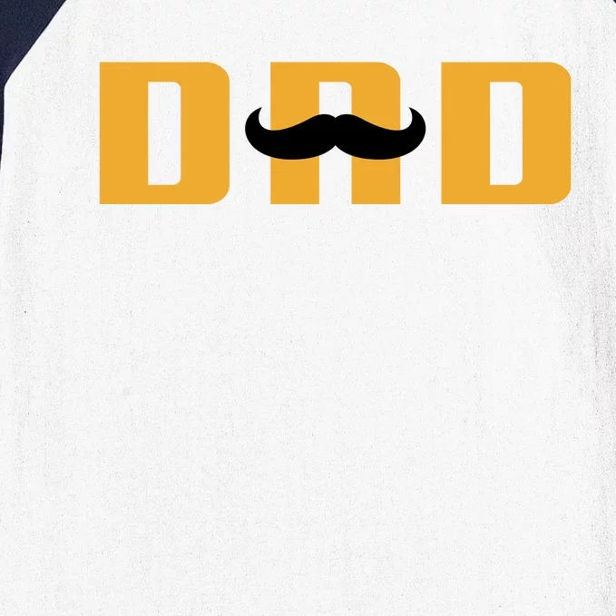 Dad Mustache Fathers Day Baseball Sleeve Shirt