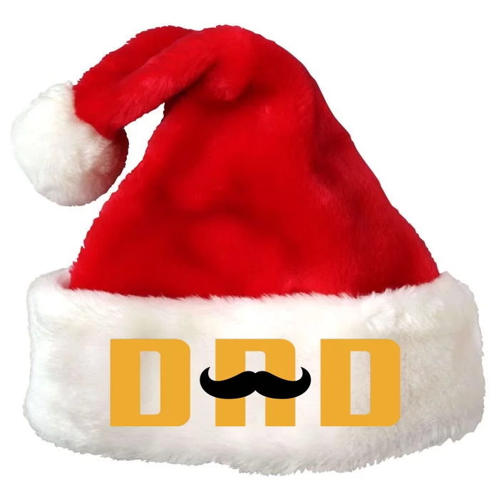 Dad Mustache Fathers Day Premium Christmas Santa Hat