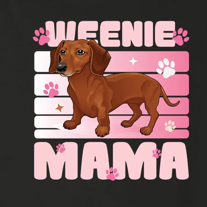 Dachshund Mom Funny Weenie Mama Dog Lover Toddler Long Sleeve Shirt