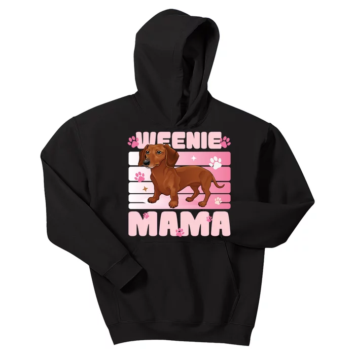 Dachshund Mom Funny Weenie Mama Dog Lover Kids Hoodie